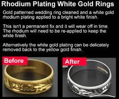 All 14k and 18k white golds are alloyed with other white metals to achieve a white look. Rhodium Plating Jewellery Doctor