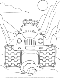 Monster trucks are a type of vehicle that is built with very large wheels as well as huge suspension. 7 Free Monster Truck Coloring Pages For Kids Printable Download Rainbow Printables