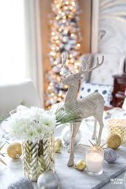 Fresh fraser fir branches are the focus color of this neutral elegant design. Styled And Set Christmas Table Decor Ideas Setting For Four