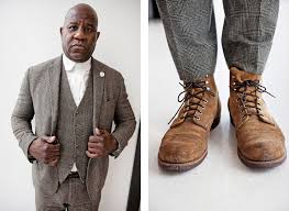 The Men Of Conde Nast Photographed In Their Natural Habitat Red Wing Iron Ranger Three Piece Suit Red Wing Boots