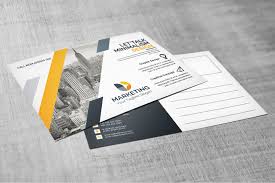 Psd Elegant Postcard Design Postcard Design Graphic In 2020 Postcard Design Graphic Postcard Design Postcard Design Business