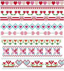 Dltk's crafts for kids how to cross stitch. Hearts Cross Stitch Borders Pdf Pattern Love Theme Cross Etsy Cross Stitch Border Pattern Wedding Cross Stitch Patterns Cross Stitch Heart