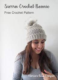 Sierra Beanie Free Crochet Pattern Maria S Blue Crayon Crochet Hats Free Pattern Crochet Slouchy Hat Crochet