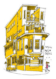 Philippe Doro Marseille Maison Castel Postcard Illustration Illustration Parisienne Illustration De Voyage Peinture Croquis