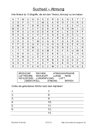Als suchsel bezeichnet man eine rätselform, bei der in einem mit buchstaben gefüllten quadratischen oder rechteckigen gitternetz wörter bzw. Suchsel Atmung