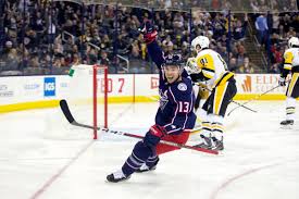 The columbus blue jackets (often simply referred to as the jackets or by the initialism cbj) are a professional ice hockey team based in columbus, ohio.they compete in the national hockey league (nhl) as a member of the metropolitan division in the eastern conference. Jackets20 Cam Atkinson Is The Columbus Blue Jackets Golden Boy The Cannon