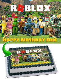 Bluesteel birthday cake is a hat that was published intothe avatar shop by roblox on february 6, 2014. Roblox Edible Image Cake Topper Party Personalized 1 4 Sheet Amazon Com Grocery Gourmet Food