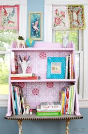 The result is adorable and goes well with a shabby chic room that has other pink accents. Retro Style Craft Room Bookshelf