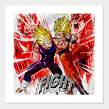 The greatest dragon ball legend) is a fighting game produced and released by bandai on may 31, 1996 in japan, released for the sega saturn and playstation. Goku Vs Vegeta Dbz Dragon Ball Z Posters And Art Prints Teepublic Uk