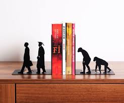 Evolution Metal Bookend Book Stopper For Home Shelves Office Etsy In 2020 Bookends Fun Decor Metal