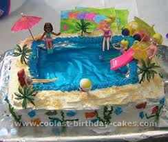 Birthday Cake Recipe Ideas Coolest Pool And Jello Cake Recipe Ideas Jello Cake Recipes Jello Cake Pool Birthday Cakes