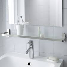 I will take the look of pottery barn floating shelves for the cost of ikea any day! Brogrund Glass Shelf 67x11 Cm Ikea