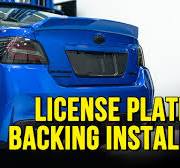 OLM License Plate Backing Subaru WRX Install - Two Minute Tuesday