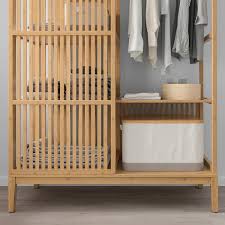 Nordkisa Armario Abierto Puerta Corredera Bambu 120x186 Cm In 2020 Sliding Wardrobe Doors Open Wardrobe Wardrobe Furniture