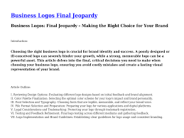 Business Logos Final Jeopardy Copy