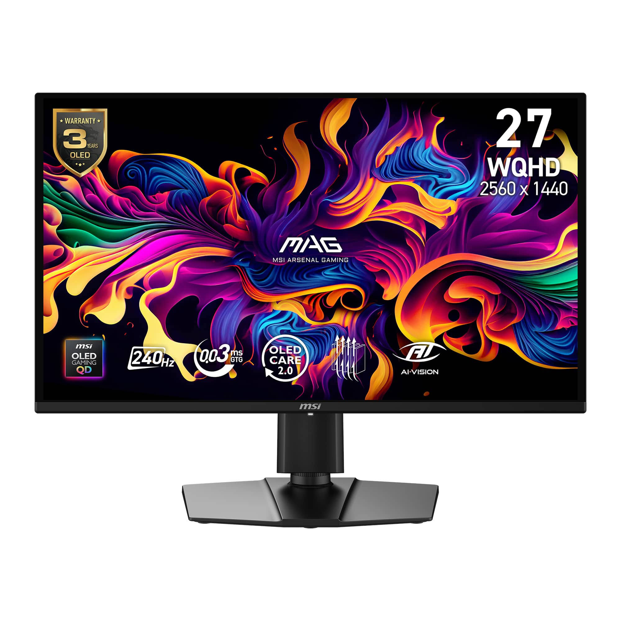 MSI MAG 274QP QD-OLED X24 26.5" 1440p HDR 240 Hz Gaming Monitor