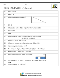 Mental Math 3rd Grade Mental Maths Tests Mental Maths Worksheets Mental Math