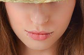 Fake Lip Rings Snake Bites Faux Lip Rings 2 Gold Lip Hoops Etsy Fake Lip Ring Fake Lips Lip Ring