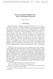 Pdf The Transnational Capitalist Class