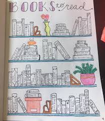 Books To Read Page Design For Journaling Bullet Journal Books In A Bookcase With Tiles Bullet Journal Books Bullet Journal Inspiration Bullet Journal Doodles