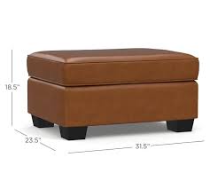 Originally purchased from pottery barn for $1,200, selling for half price. Pb Comfort Leather Ottoman Pottery Barn