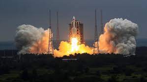 La fusée long march 5b de 21 tonnes transportait un module de chinela nouvelle station spatiale de la nouvelle station spatiale en orbite basse la semaine dernière. Zh4ytd Malgi3m