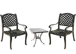 3 Piece Bistro Set Outdoor Nassau Cast Aluminum Patio All Weather Furniture 2 Cha Aluminum Patio Furniture Cast Aluminum Patio Furniture Outdoor Furniture Sets