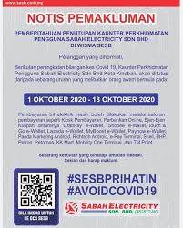 Is a subsidiary company owned by sabah energy corporation sdn. Hitz Sabah Sesbprihatin Notice Of Closing Of Sabah Electricity Sdn Bhd User Service Counter At Wisma Sesb Following The Increase In The Number Of Covid19 Cases Sabah Electricity Sdn Bhd Kota