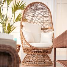 Sonoma Goods For Life Blonde Wicker Swivel Egg Chair Kohls In 2020 Egg Chair Boho Chair Chair