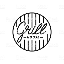 Grill House Grill Lettering Illustration Grill Label Badge Emblem Lettering Vape Store Design Logo Design
