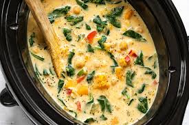 In a small bowl or measuring cup, combine the tomato sauce and vinegar. Crockpot Chickpea Butternut Soup Recipe Crockpot Soup Recipe Eatwell101