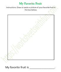 3 my favourite fruit is bananas. Environmental Science Preschool My Favorite Fruit Worksheet