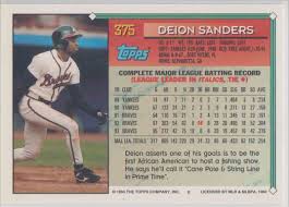Shop our unmatched selection of mlb merchandise available now at mlbshop.com. 1994 Topps Deion Sanders 375 On Kronozio