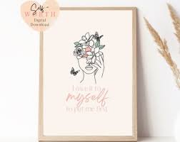 Floral illustration vintage aesthetic art vintage aesthetic . Self Love Art 1 000 Results Etsy