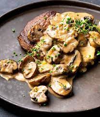 Steak Creamy Miso Mushroom Sauce Marion S Kitchen Recipe Mushroom Sauce Stuffed Mushrooms Steak And Mushrooms