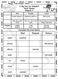 Magic Tree House Big Day For Baseball Novel Unit Vocab Comprehension Verbs Magic Treehouse Tree House Novel Units