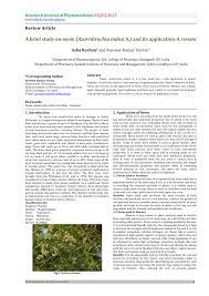 Pdf A Brief Study On Neem Azarrdirachta Indica A And Its Application A Review