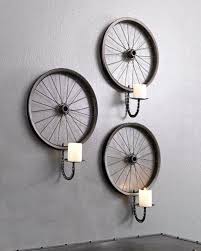 Bicycle Wheel Wall Candle Holder Base Diy Ways To Recycle Bike Rims Bicycle Decor Bicycle Bicycle Crafts