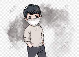 Tak heran masker kini telah menjadi kebutuhan utama semua orang setiap harinya. Animasi Vektor Orang Pakai Masker Cara Gambar Orang Pakai Masker Mulut Kartun Ideku Unik