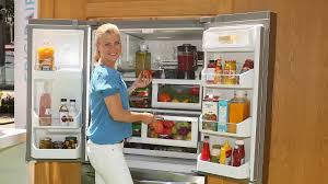 This drawing has a lot of cabinets, a stovetop, a fridge, shelves, drawers, a sink, a vase, and a teapot. How To Organize Your Refrigerator Shelf By Shelf Howstuffworks