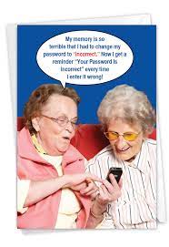 Check spelling or type a new query. Nobleworks Funny Happy Birthday Greeting Card Humor For Adults Bday Congrats Card With Envelope Incorrect Password 9912 Buy Online In Egypt At Desertcart Com Eg Productid 4416360