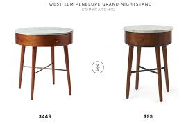 Techmilly round end table, faux marble sofa side table with metal frame, modern gold nightstand, tall coffee table for living room, bedroom 5.0 out of 5 stars 4 $49.99 $ 49. Daily Find West Elm Penelope Grand Nightstand Copycatchic