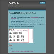 fenton 2013 electronic growth chart peditools