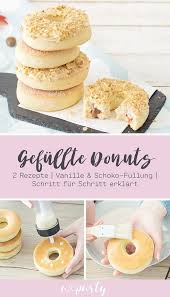 Food Einfach Selber Machen Leckere Fluffige Donuts Aus Dem Backofen Mit 2 Verschiedenen Fullungen Seid Ihr Typ Sc Einfacher Nachtisch Lecker Donuts Backen