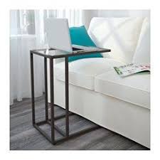 Vittsjo Support Pr Portable Brun Noir Verre 35x65 Cm Mobilier De Salon Support Ordinateur Portable Et Verre Ikea
