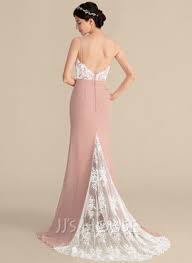 Buy flattering mermaid/trumpet wedding gowns & dresses for sale at june bridals! Trumpet Mermaid Sweetheart Sweep Train Chiffon Lace Bridesmaid Dress 007165850 Jj S House