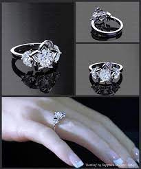 Destiny Inspired Kingdom Hearts Engagement Ring With The Centre Piece Paopu Star Shaped Fruit N Heart Engagement Rings Kingdom Hearts Ring Heart Engagement