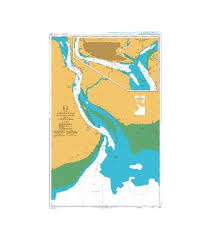 British Admiralty Nautical Chart 833 Yangon River Rangoon River And Approaches
