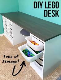 Ikea just builds that into a slightly smaller door size. Diy Lego Desk With Ikea Trofast Bin Storage The Handyman S Daughter