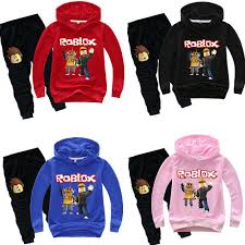 Boys Girls Roblox Cartoon Kids Hoodies Sweatshirt Pullover Pants Costumes Sets Sweatshirts Kids Outfits Pullover Sweatshirts